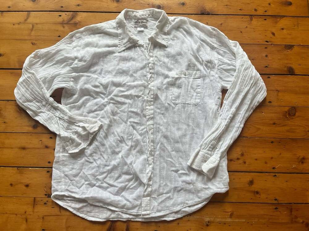 Nantu Zamin Creations Long Sleeve Button Down Blouse Shirt Size XL 100% Cotton